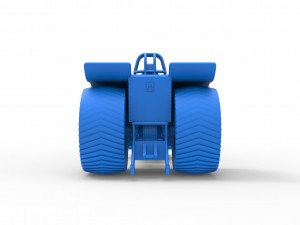 Pulling tractor with single jet engine Scale 1 to 25 3D Print Model