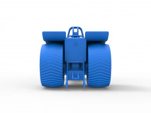 Pulling tractor with single jet engine Scale 1 to 25 3D Print Model