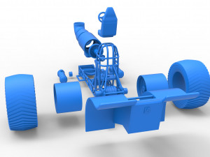 Pulling tractor with single jet engine Scale 1 to 25 3D Print Model