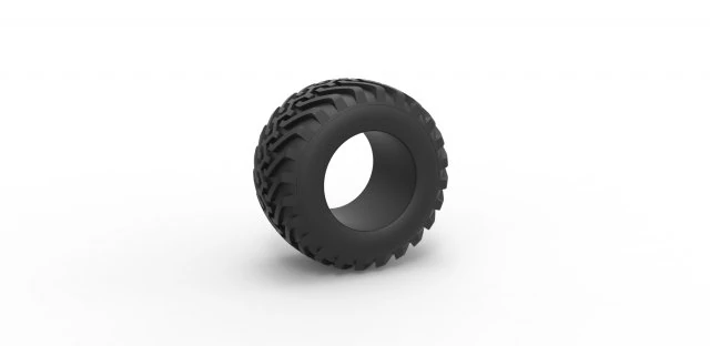 Offroad tire 49 Scale 1 to 25 3D Print Model .c4d .max .obj .3ds .fbx .stl .blend 