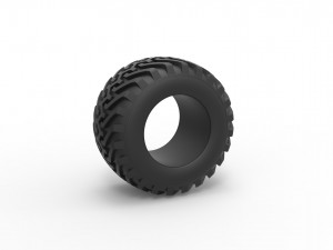 Offroad tire 49 Scale 1 to 25 3D प्रिंट मॉडल