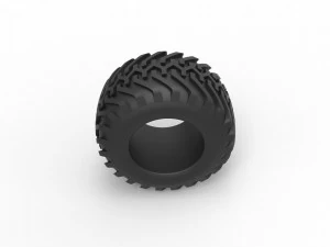 Offroad tire 49 Scale 1 to 25 3D Print Model
