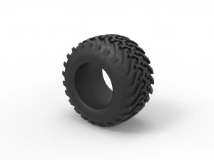 Offroad tire 49 Scale 1 to 25 3D Print Model