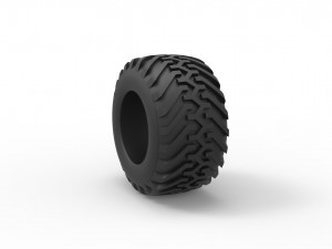 Offroad tire 49 Scale 1 to 25 3D प्रिंट मॉडल
