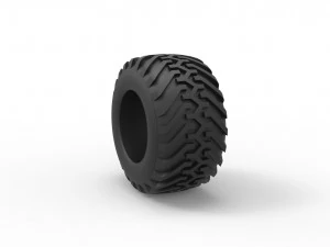 Offroad tire 49 Scale 1 to 25 3D Print Model