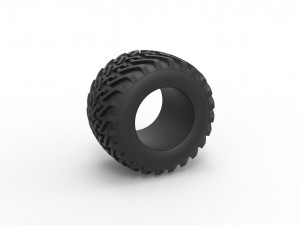 Offroad tire 50 Scale 1 to 25 3D Print Model