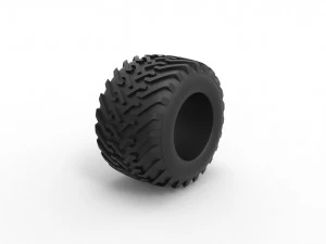 Offroad tire 50 Scale 1 to 25 3D Print Model