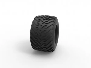 Offroad tire 50 Scale 1 to 25 3D Print Model