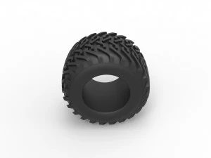 Offroad tire 50 Scale 1 to 25 3D Print Model