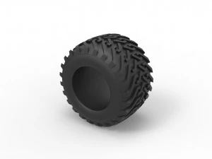 Offroad tire 50 Scale 1 to 25 3D Print Model