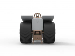 Pulling tractor with 4 jet engines Version 2 Scale 1 to 25 3D Print Model