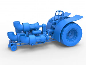 Pulling tractor with 4 jet engines Version 2 Scale 1 to 25 3D Print Model