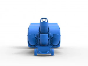 Pulling tractor with 4 jet engines Version 2 Scale 1 to 25 3D Print Model