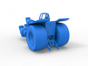 Pulling tractor with 4 jet engines Version 2 Scale 1 to 25 3D प्रिंट मॉडल
