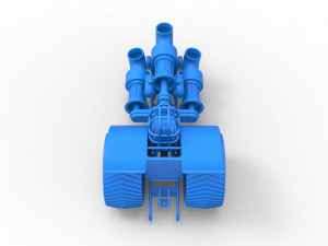 Pulling tractor with 4 jet engines Version 2 Scale 1 to 25 3D प्रिंट मॉडल