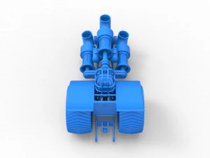 Pulling tractor with 4 jet engines Version 2 Scale 1 to 25 3D Print Model