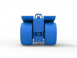 Pulling tractor with 4 jet engines Version 2 Scale 1 to 25 3D Print Model