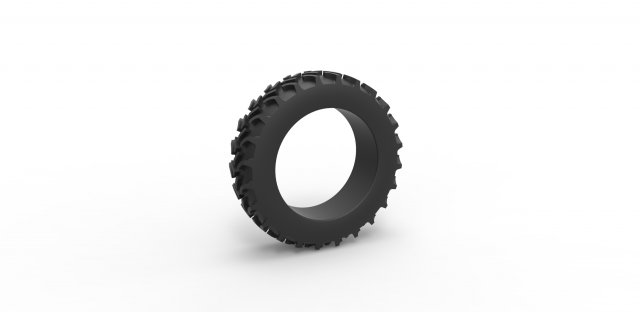 Tractor tire 5 Scale 1 to 25 3D Принт Модель .c4d .max .obj .3ds .fbx .stl .blend 