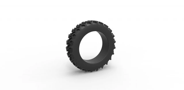 Tractor tire 5 Scale 1 to 25 3D Print Model .c4d .max .obj .3ds .fbx .stl .blend 