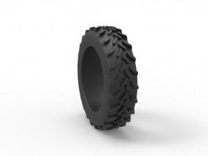 Tractor tire 5 Scale 1 to 25 3D Принт Модель
