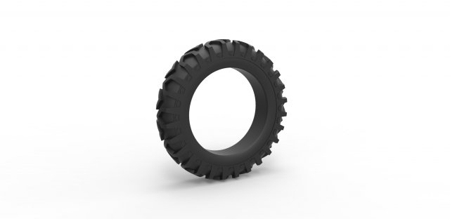 Tractor tire 6 Scale 1 to 25 3D प्रिंट मॉडल .c4d .max .obj .3ds .fbx .stl .blend 