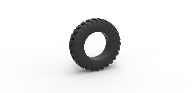 Tractor tire 7 Scale 1 to 25 3D प्रिंट मॉडल .c4d .max .obj .3ds .fbx .stl .blend