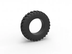 Neum&aacute;tico de tractor 7 Escala 1 a 25 Modelo de impresión 3D