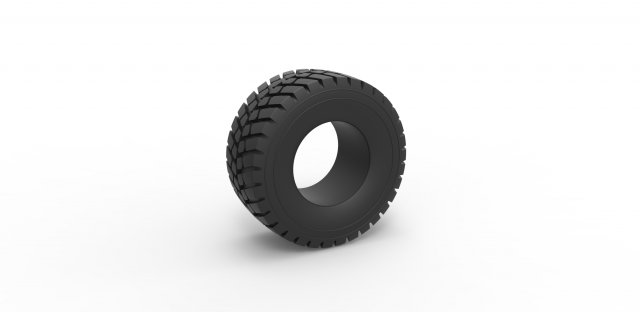 Offroad tire 51 Scale 1 to 25 Modello di stampa 3D .c4d .max .obj .3ds .fbx .stl .blend 