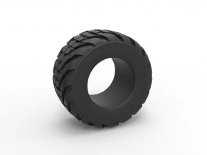 Offroad tire 52 Scale 1 to 25 3D Print Model