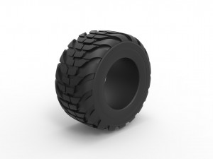 Offroad tire 52 Scale 1 to 25 Model do druku 3D