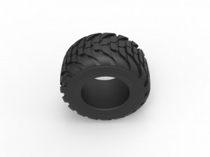 Offroad tire 52 Scale 1 to 25 Model do druku 3D