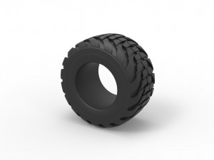 Offroad tire 52 Scale 1 to 25 Model do druku 3D