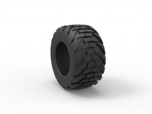 Offroad tire 52 Scale 1 to 25 Model do druku 3D