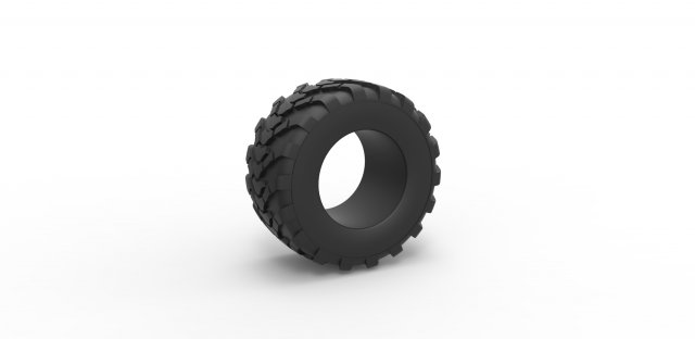 Offroad tire 53 Scale 1 to 25 Modèles 3D en vedette .c4d .max .obj .3ds .fbx .stl .blend 