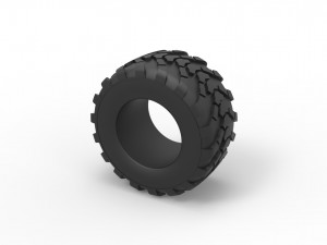 Offroad tire 53 Scale 1 to 25 Modèles 3D en vedette