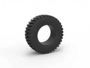 Pneu trator 8 Escala 1 a 25 Modelo de Impressão 3D