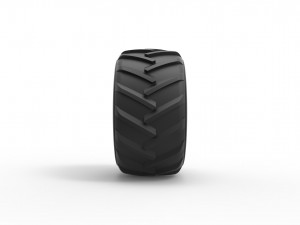 Old school pulling truck tire Scale 1 to 25 3D 打印模型
