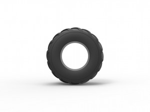 Old school pulling truck tire Scale 1 to 25 3D 打印模型