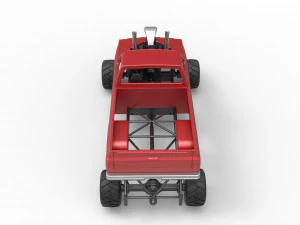 Old school pulling truck 4wd Scale 1 to 25 3D Print Model