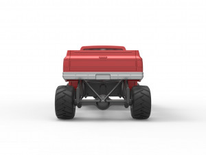 Old school pulling truck 4wd Scale 1 to 25 3D Print Model