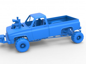 Old school pulling truck 4wd Scale 1 to 25 3D Print Model