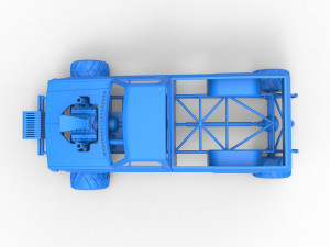 Old school pulling truck 4wd Scale 1 to 25 3D Print Model