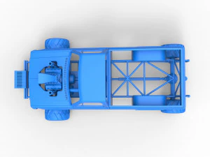 Old school pulling truck 4wd Scale 1 to 25 3D Print Model