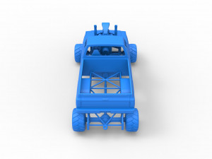 Old school pulling truck 4wd Scale 1 to 25 3D Print Model
