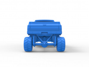 Old school pulling truck 4wd Scale 1 to 25 3D Print Model