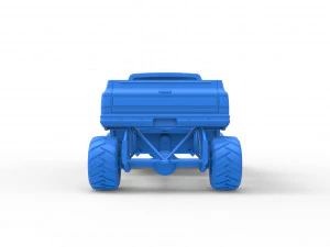 Old school pulling truck 4wd Scale 1 to 25 3D Print Model