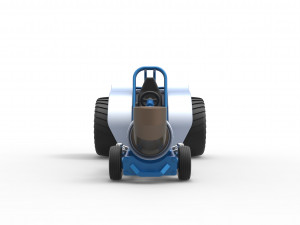 Mini Rod pulling tractor with jet engine 2 Scale 1 to 25 Model Cetak 3D