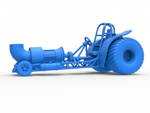Mini Rod pulling tractor with jet engine 2 Scale 1 to 25 Model Cetak 3D