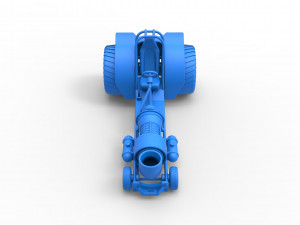 Mini Rod pulling tractor with jet engine 2 Scale 1 to 25 Model Cetak 3D