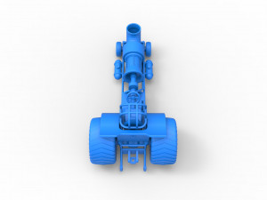 Mini Rod pulling tractor with jet engine 2 Scale 1 to 25 Model Cetak 3D